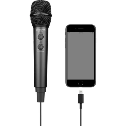 BOYA Handheld Microphone (with Mini Tripod / USB Type-C / USB-A / Lightning Audio Cables Included)
