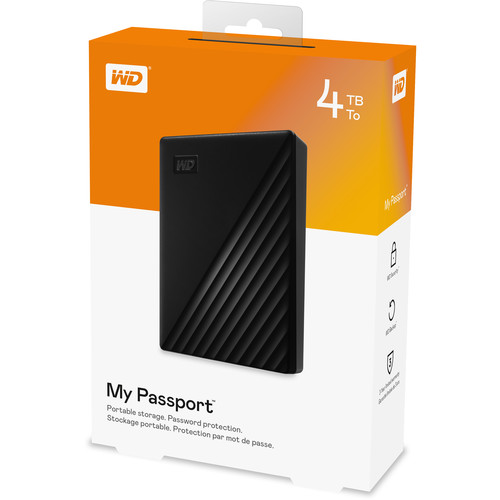 WD 4TB My Passport USB 3.2 Gen 1 External Hard Drive