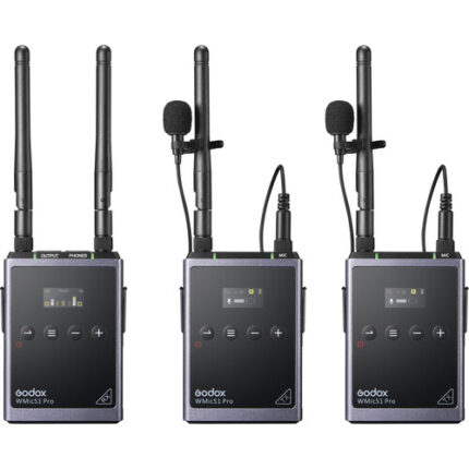 Godox WMicS1 Pro Kit 2 Two-Person Camera-Mount Wireless Omni Lavalier Microphone System