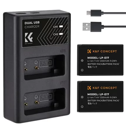 K&F Concept LP-E17 2pcs Battery + Battery charger kit