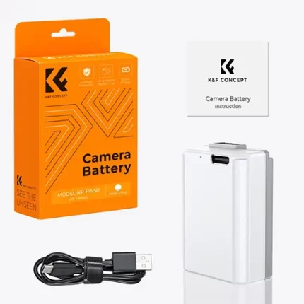 K&F Concept NP-FW50 Battery with Type-C Fast Charging for Sony Cameras